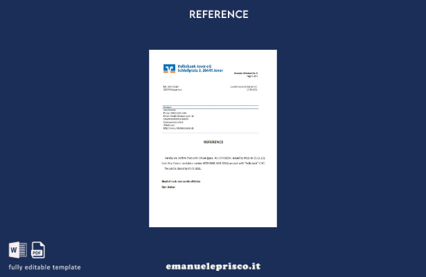 modello di riferimento per la chiusura della Volksbank tedesca in stile verifica